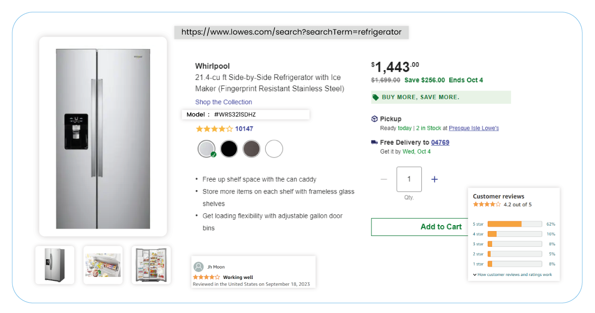 Data-scraping-from-Lowes-com