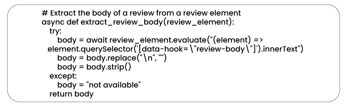 Creating-a-Function-for-Review-Body-Extraction