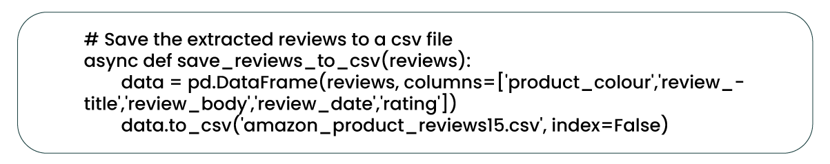 Function-for-Storing-Extracted-Reviews-in-a-CSV-File