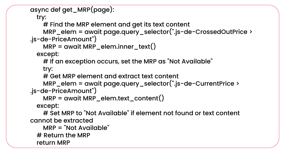 Scrape-MRP-of-Products